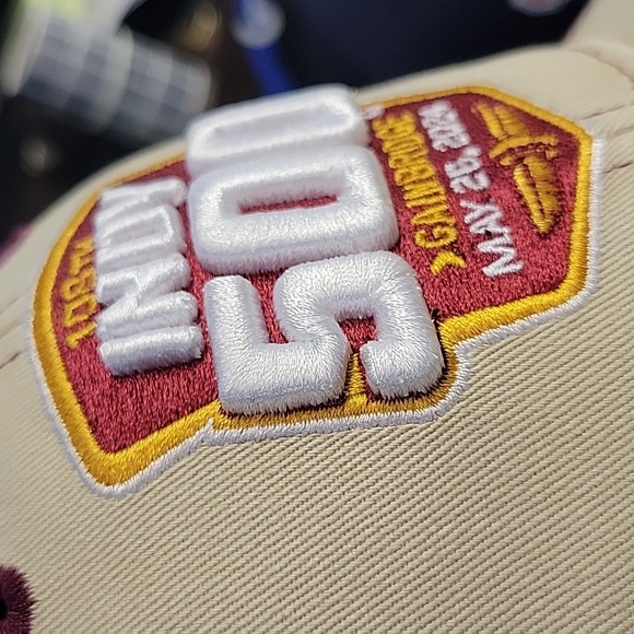 Indy 500 Gainbridge Beige & Maroon Top Stitch Cap - Picture 5 of 6